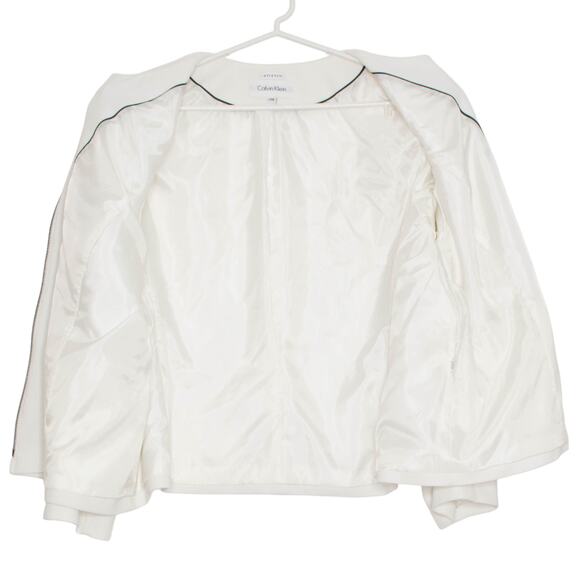Calvin Klein Jacket Minimalist Quiet Luxury Classic Capsule Scandi Zip White 24W - Picture 2 of 7
